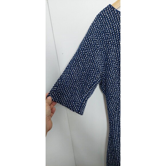 Maggie London Women's Size 14 Dress Midi Blue Half Sleeve Simple Elegant - Picture 4 of 12